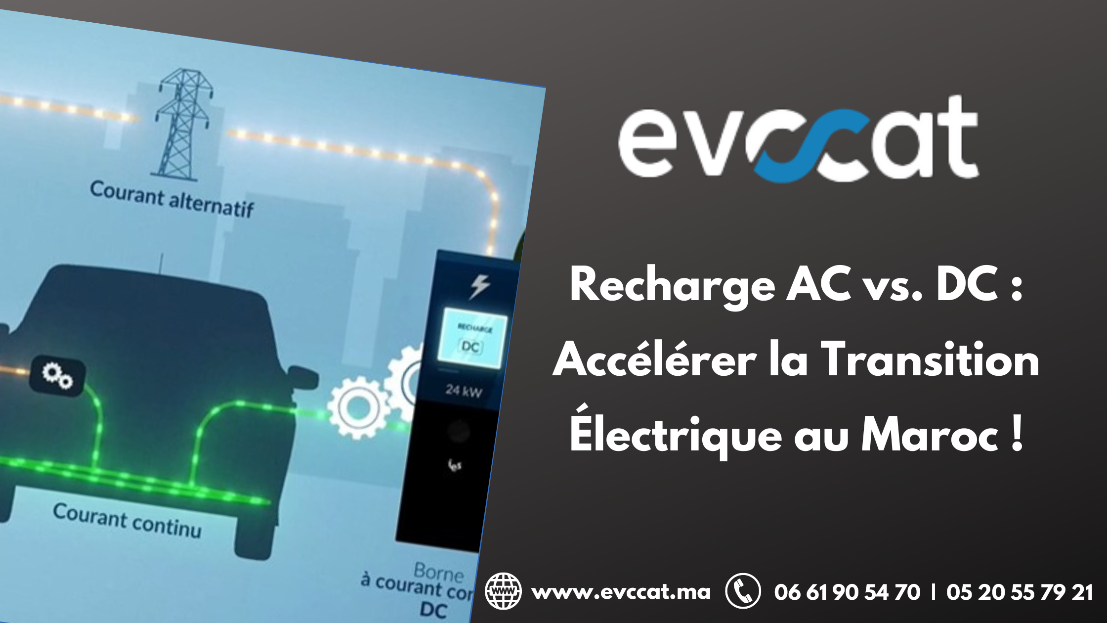 Comparatif entre courant alternatif et courant continu Evccat Maroc