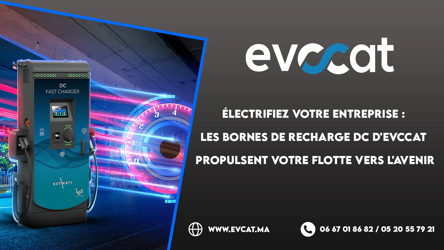 Borne de recharge DC Evccat Maroc