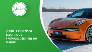 Voiture électrique premium Zeekr présentée par EVCCAT au Maroc.
