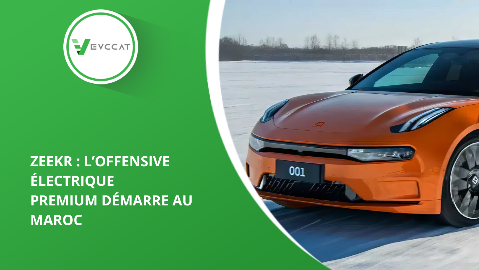 Voiture électrique premium Zeekr présentée par EVCCAT au Maroc.